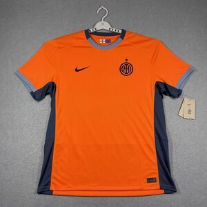Inter Milan Jersey Men XL Orange Nike Third Kit 23/24 Season Sponsorless Soccer